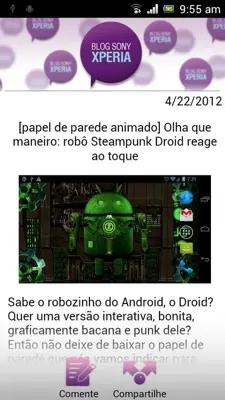 Blog Sony Xperia android App screenshot 2